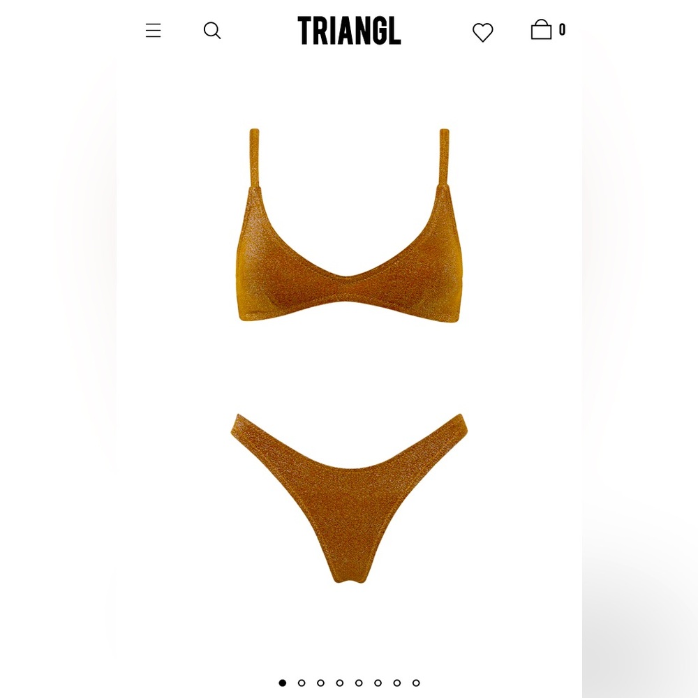 New Never Worn Triangl Brown Sparkle Bikini